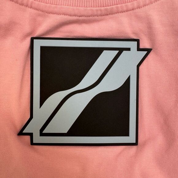 We11done Pink Crystal Logo T-Shirt Size Medium - Picture 9 of 10